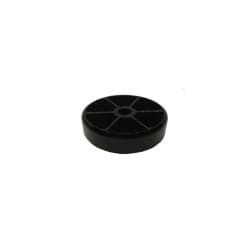 Glijder zwart rond Ø 4 cm en hoogte 1 cm  van kunststof - 4 stuks
