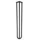 Stalen hairpin zwart hairpin ø 1,6 cm en hoogte 71 cm
