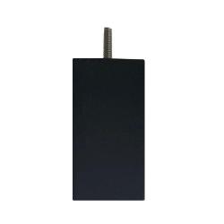 Zwarte vierkanten plastic meubelpoot 12 cm (M8)