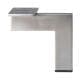 Stalen meubelpoot rvs look design 14 bij 1,5 cm en hoogte 16 cm
