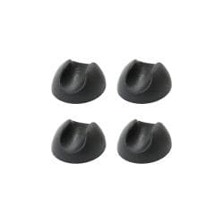 Vloerbeschermer zwart hairpin Ø 1,2 cm en hoogte 1 cm  van kunststof - 4 stuks