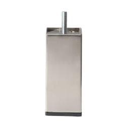 Stalen meubelpoot rvs look vierkant 4 bij 4 cm en hoogte 10 cm  (M8) 