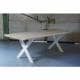 Stalen X tafelpoot 75 bij 4 cm en hoogte 72 cm wit (4 x 10 cm)