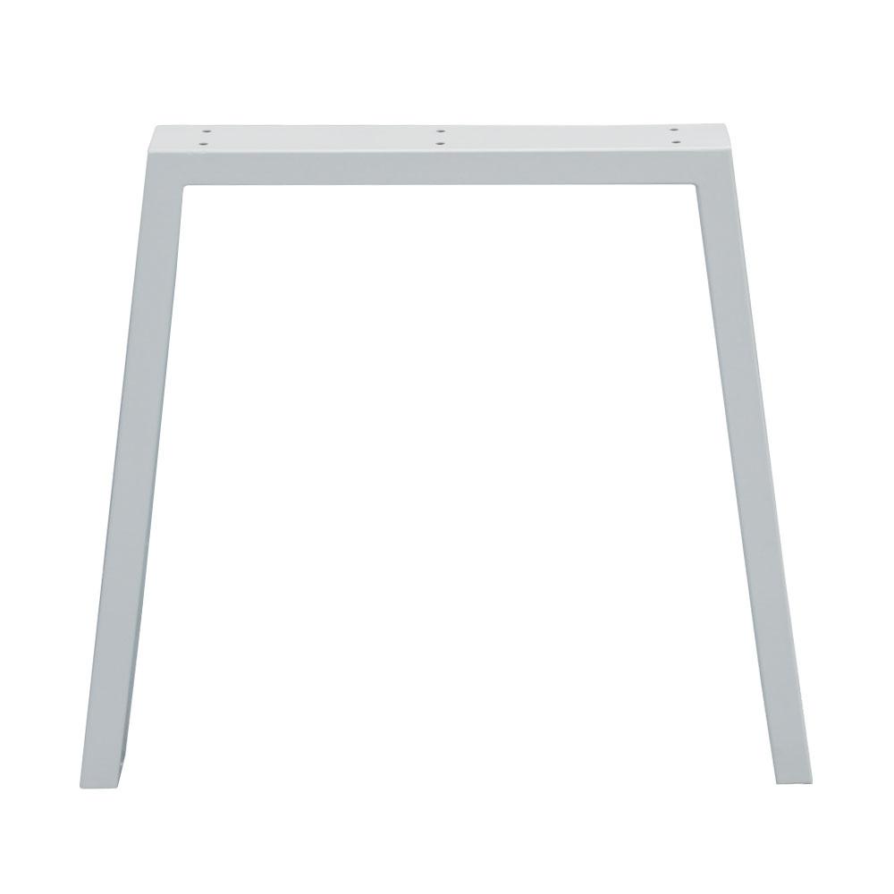 Witte trapezium tafelpoot 72 cm (koker 10 x 4)