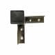 Stalen meubelpoot rvs look hoek 3 bij 3 cm en hoogte 15 cm