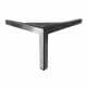 Stalen meubelpoot rvs look hoek 2 bij 2 cm en hoogte 14 cm