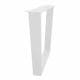 Stalen tafelpoot wit taps 75 bij 10 cm en hoogte 72 cm  (4 x 10 cm) - 2 stuks
