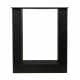 Stalen U tafelpoot zwart 36 bij 4 cm en hoogte 42 cm  (6 x 6 cm) - 2 stuks