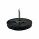 Glijder zwart rond Ø 3 cm en hoogte 0,6 cm  van kunststof - 20 stuks