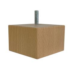 Houten vierkanten meubelpoot 5 cm (M8)