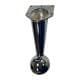 Stalen meubelpoot chroom conisch 5 bij 14 cm en hoogte 12,5 cm