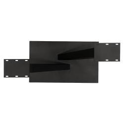 Zwarte stalen gekruiste V tafelonderstel 73 cm (koker 20 x 10)