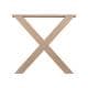 X-poot  x vorm 78 bij 8 cm en hoogte 72 cm  van hout, 8 x 8 cm - 2 stuks