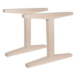 Set beuken houten I-vormige tafelpoten 72 cm