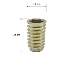 Rampamoer messing rond Ø 1,2 cm en hoogte 2,5 cm van massief messing (M8) - 20 stuks Rampamoer messing rond Ø 1,2 cm en hoogte 2,5 cm van massief messing (M8) - 20 stuks