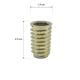 Rampamoer messing rond Ø 1,4 cm en hoogte 2,5 cm  van massief messing (M10)  - 20 stuks