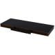 Zwevende wandplank 3,8 cm dik met onzichtbare montage zwart hoogglans 60 x 23,5 cm