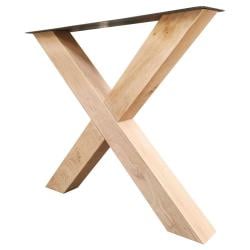 X-poot massief eiken 82 bij 8 cm en hoogte 73 cm (8 x 8 cm)