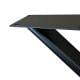 Premium stalen X tafelpoot ovale koker 75 bij 10 cm en hoogte 73 cm zwart (10 x 4 cm)