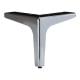 Stalen meubelpoot rvs look hoek 13,5 bij 13,5 cm en hoogte 13 cm