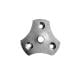 Stalen meubelpoot rvs look rond ø 3 cm en hoogte 10 cm  (M8)