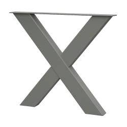 Premium stalen X tafelpoot 76 bij 10 cm en hoogte 72 cm steengrijs (10 x 10 cm)