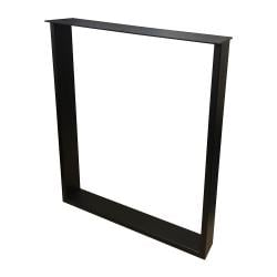 Stalen U bureaupoot zwart 60 bij 8 cm en hoogte 72 cm  (2 x 8 cm)