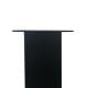 Stalen U bureaupoot zwart 60 bij 8 cm en hoogte 72 cm  (2 x 8 cm)