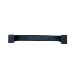 Set stalen tv meubelpoten 54 bij 6 cm en hoogte 37,5 cm zwart (5 x 2,5 cm) - 2 stuks