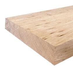 Wandplank oud eiken 80 bij 20 cm van 4 cm dik massief hout met rechte randen