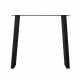 Stalen tafelpoot zwart trapezium 80 bij 10 cm en hoogte 62 cm  (4 x 10 cm)