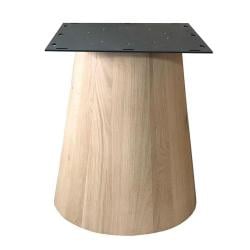 Eiken houten kegel tafelpoot conisch ø 70 cm en hoogte 73 cm