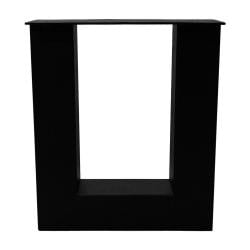Stalen U tafelpoot zwart 36 bij 8 cm en hoogte 40 cm  (8 x 8 cm) - 2 stuks